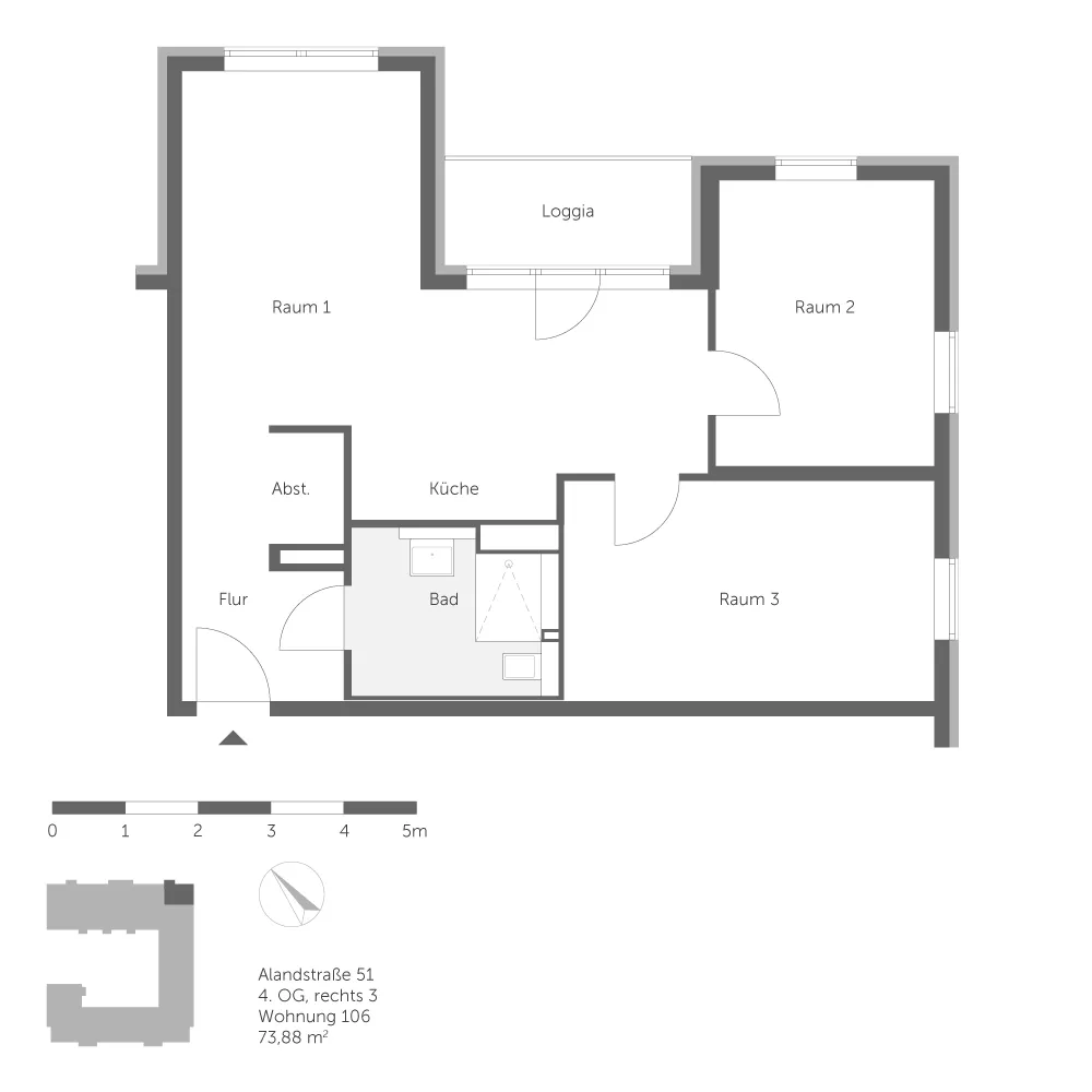 3 Zimmer Wohnung mit 74 m² in Berlin – Bild 9