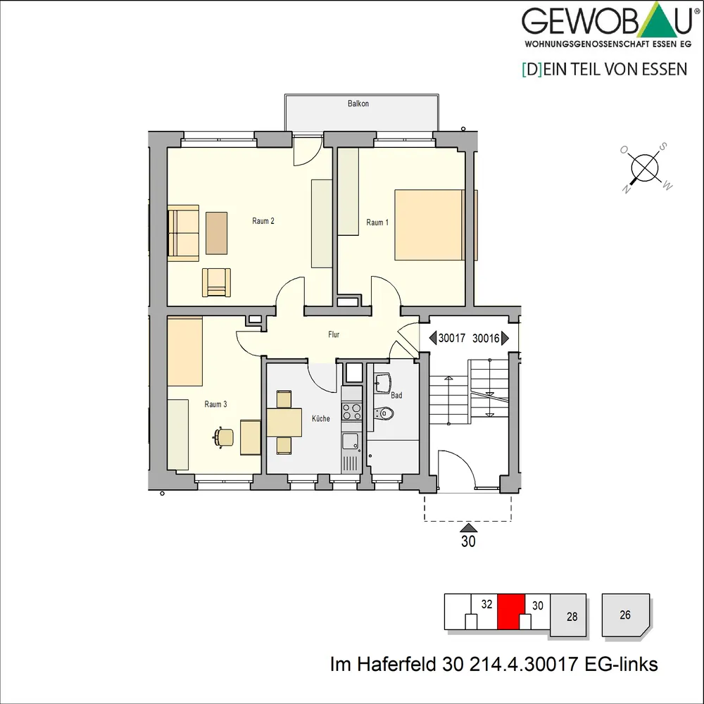 3 Zimmer Wohnung mit 66 m² in Essen – Bild 5