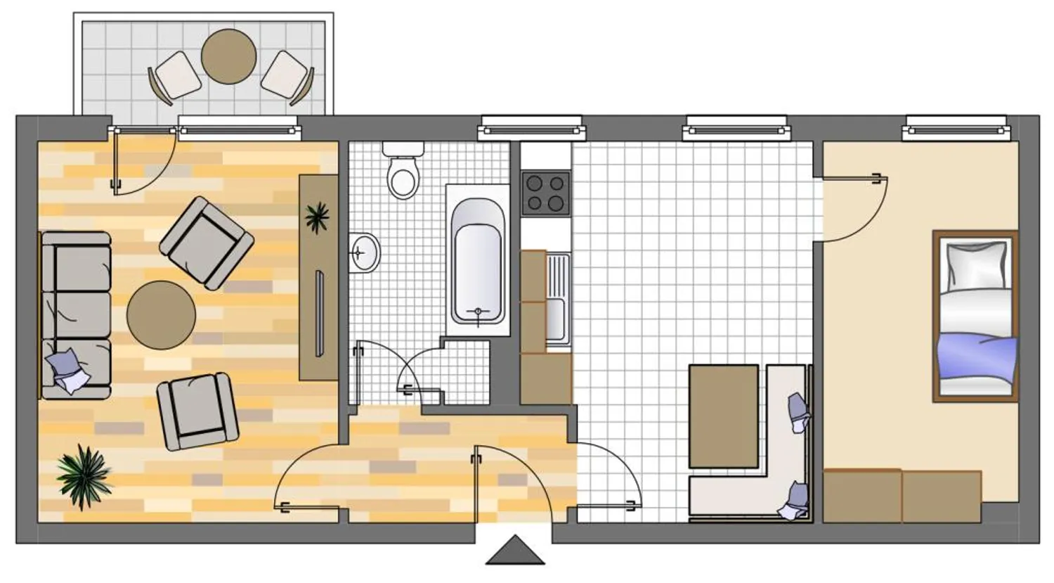 2 room apartment with 51 m² in Leverkusen – Photo 1