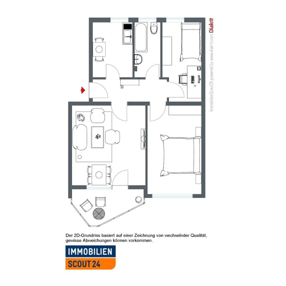 3 Zimmer Wohnung mit 63 m² in Kassel – Bild 2