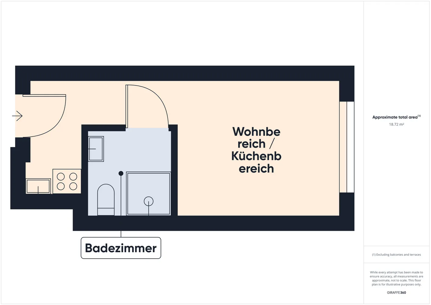 1 Zimmer Wohnung mit 19 m² in München – Bild 3