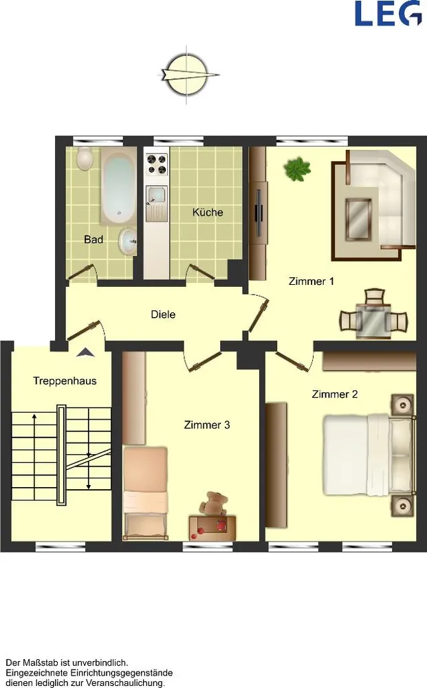 4 Zimmer Wohnung mit 58 m² in Lünen – Bild 3