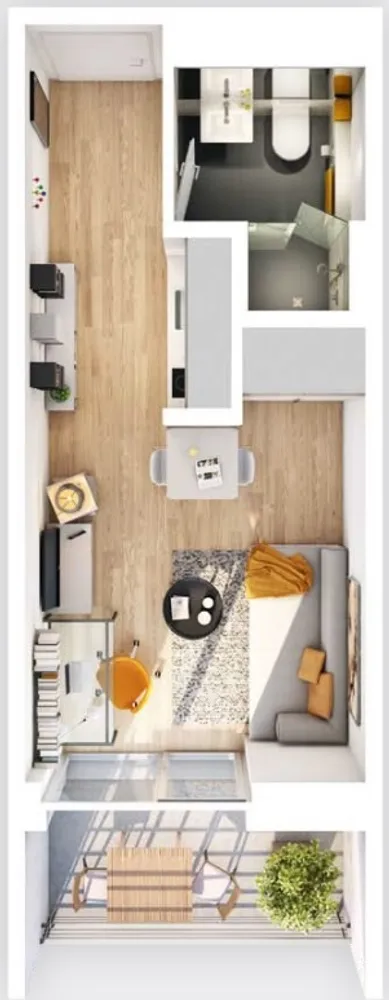 1 Zimmer Wohnung mit 20 m² in Augsburg – Bild 10