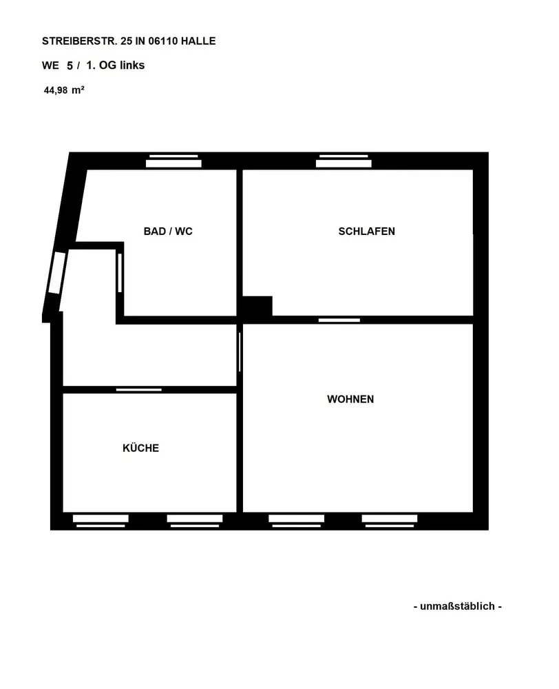2 Zimmer Wohnung mit 45 m² in Halle (Saale) – Bild 6