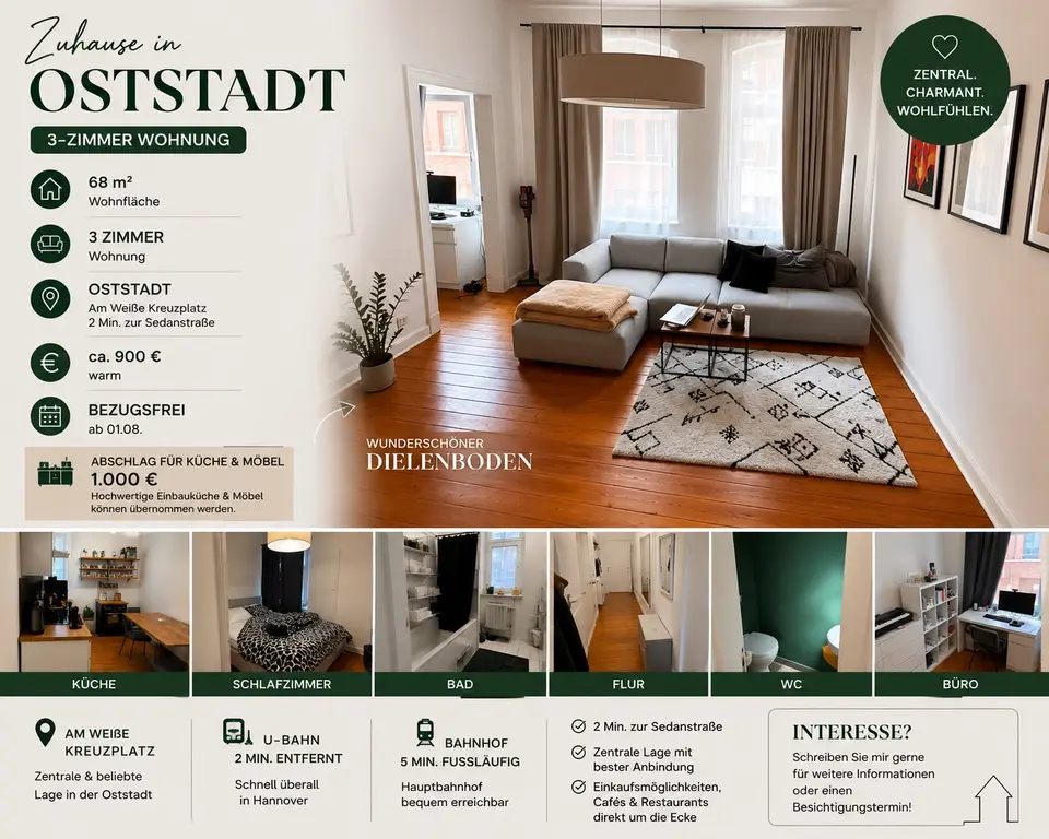 3 Zimmer Wohnung mit 68 m² in Hannover – Bild 8
