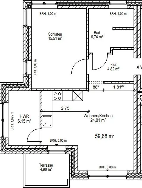 2 Zimmer Wohnung mit 60 m² in Leer – Bild 9