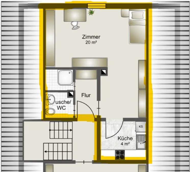 2 Zimmer Wohnung mit 30 m² in Erlangen – Bild 8