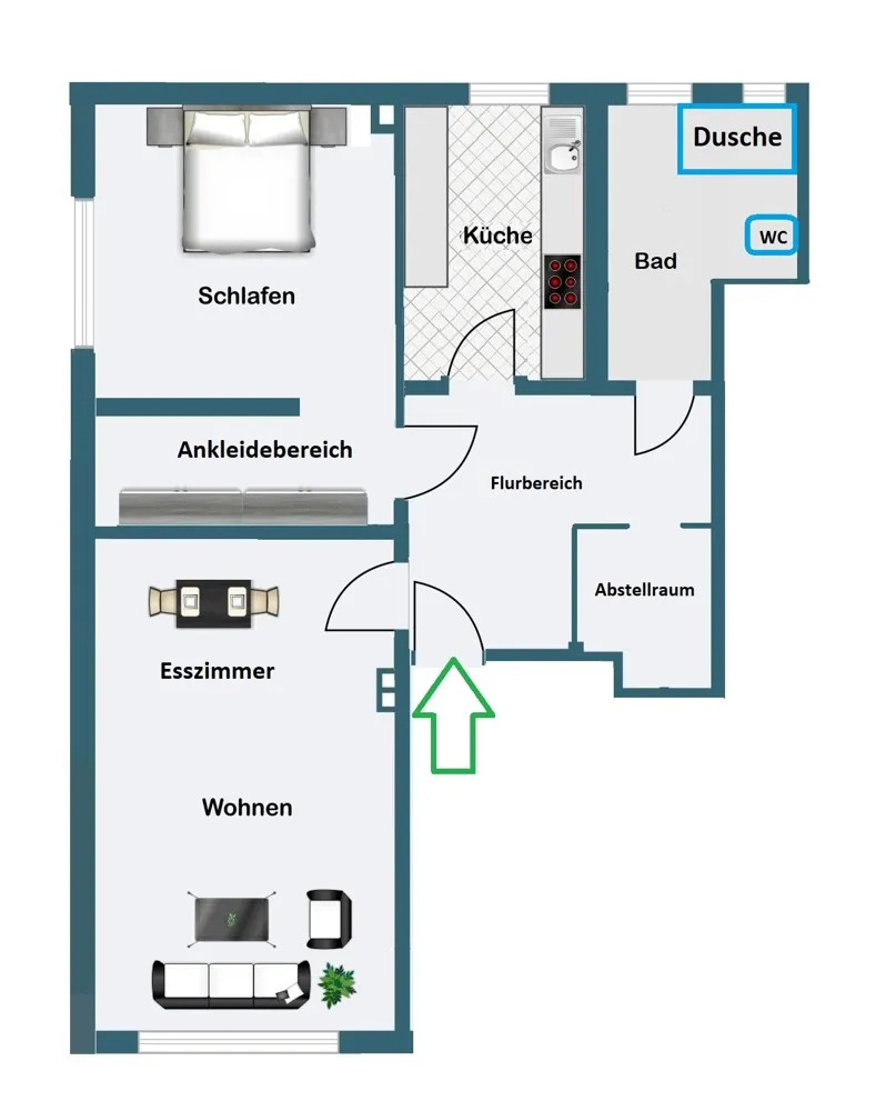 2 Zimmer Wohnung mit 75 m² in Dortmund – Bild 9