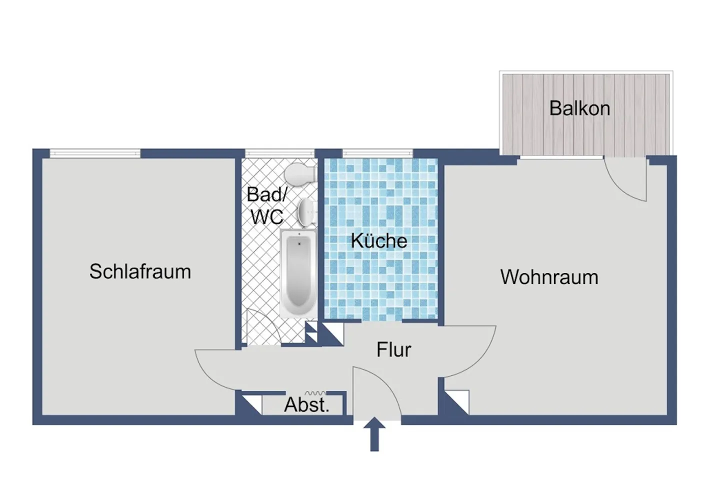 2 room apartment with 50 m² in Frankfurt am Main – Photo 3