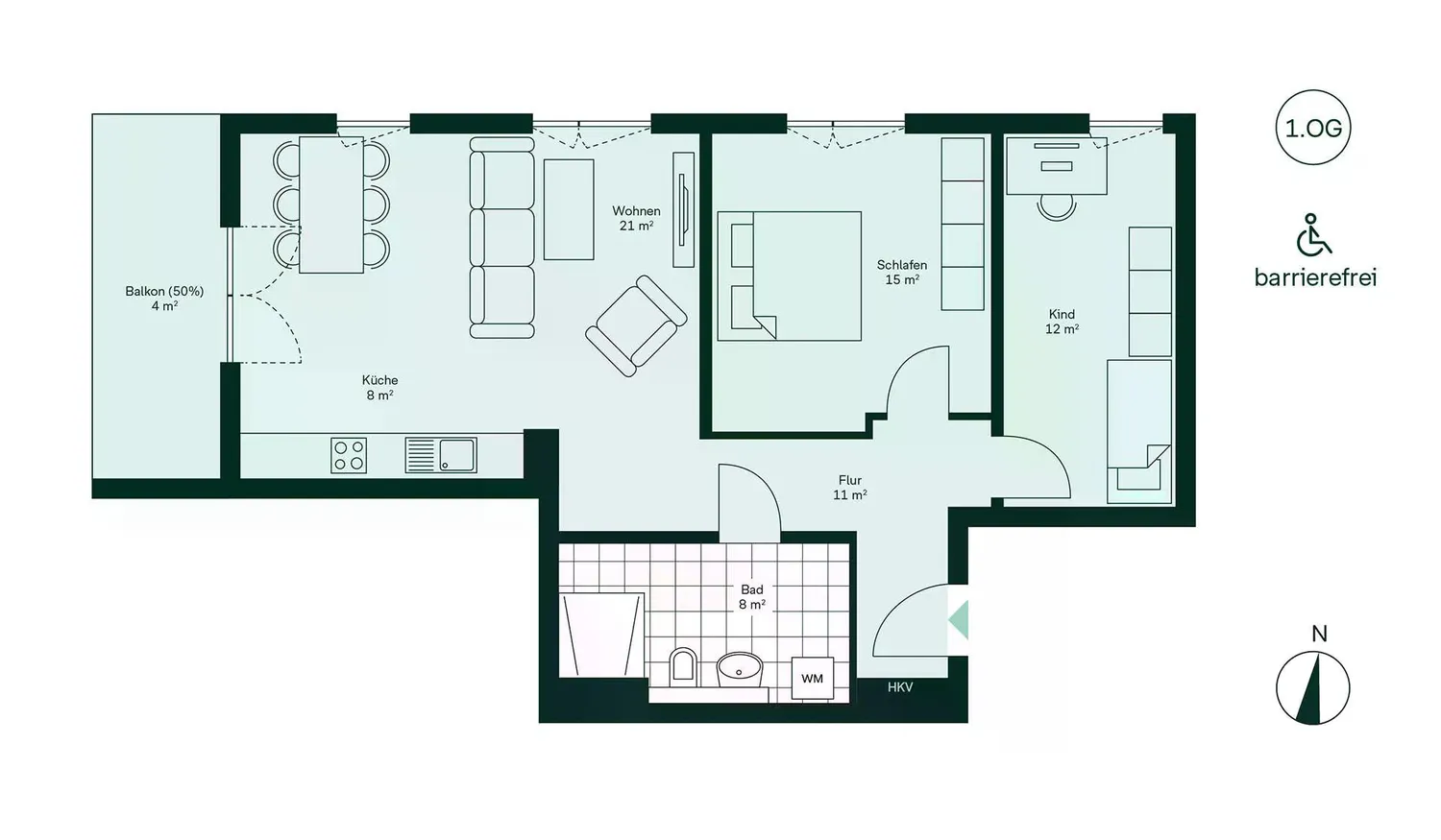 3 room apartment with 79 m² in Düsseldorf – Photo 7