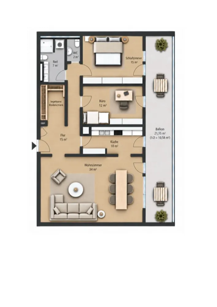 3 Zimmer Wohnung mit 106 m² in München – Bild 7