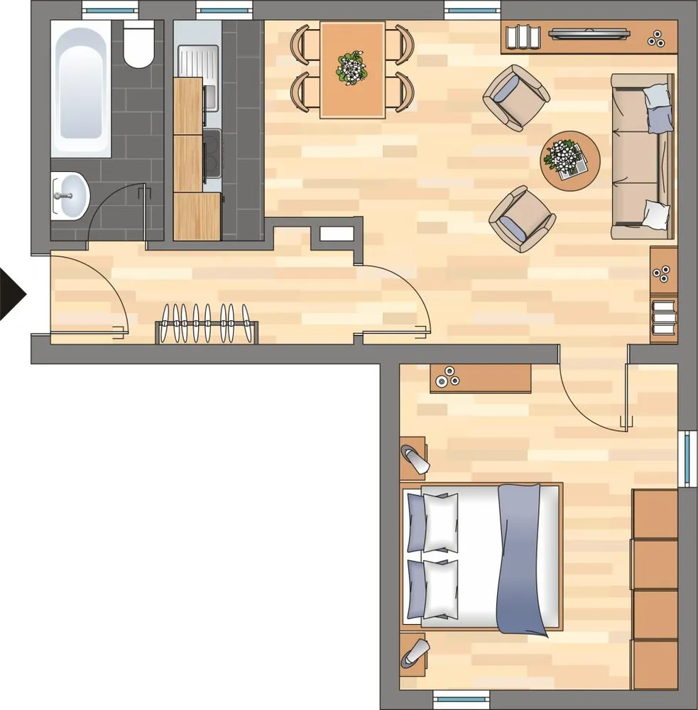 2 Zimmer Wohnung mit 38 m² in Oberhausen – Bild 11
