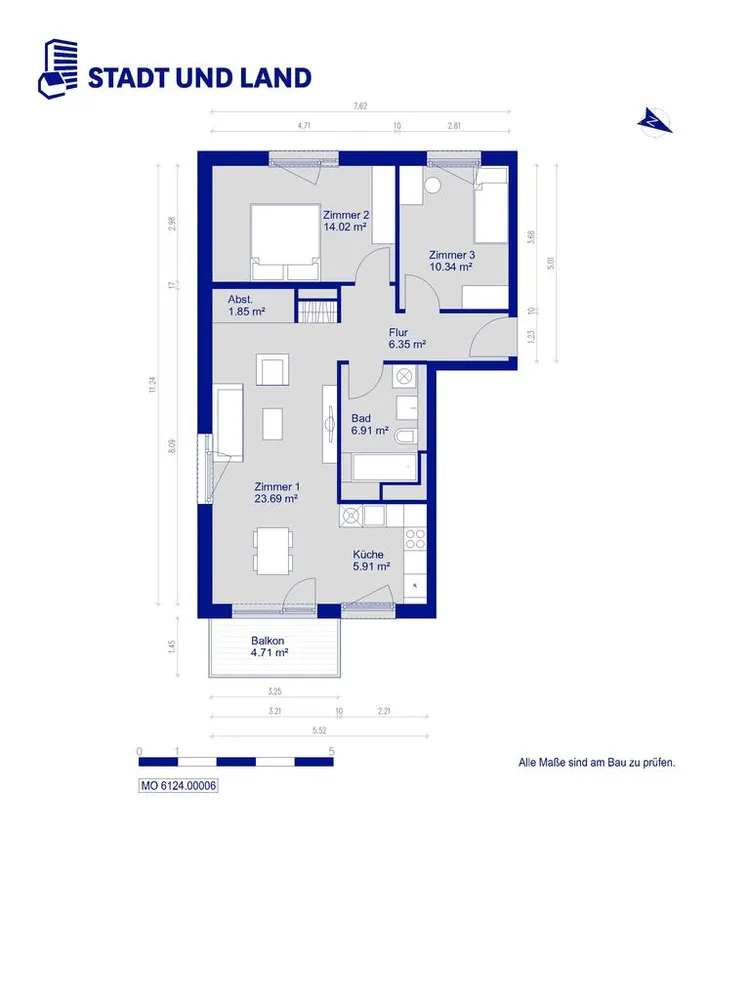 3 Zimmer Wohnung mit 72 m² in Berlin – Bild 7