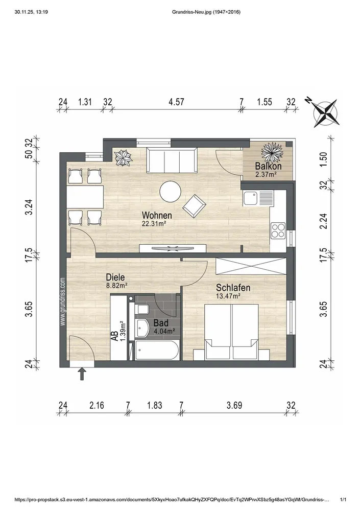 2 Zimmer Wohnung mit 55 m² in Dresden – Bild 1