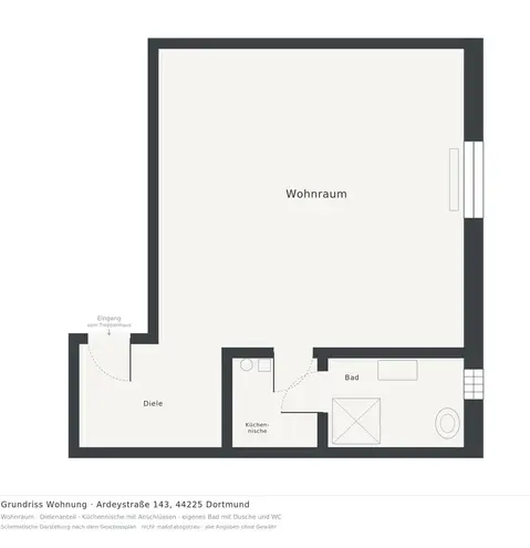2 Zimmer Wohnung mit 28 m² in Dortmund – Bild 6
