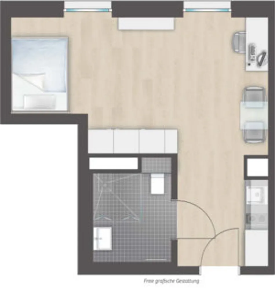 1 room apartment with 30 m² in Berlin – Photo 5