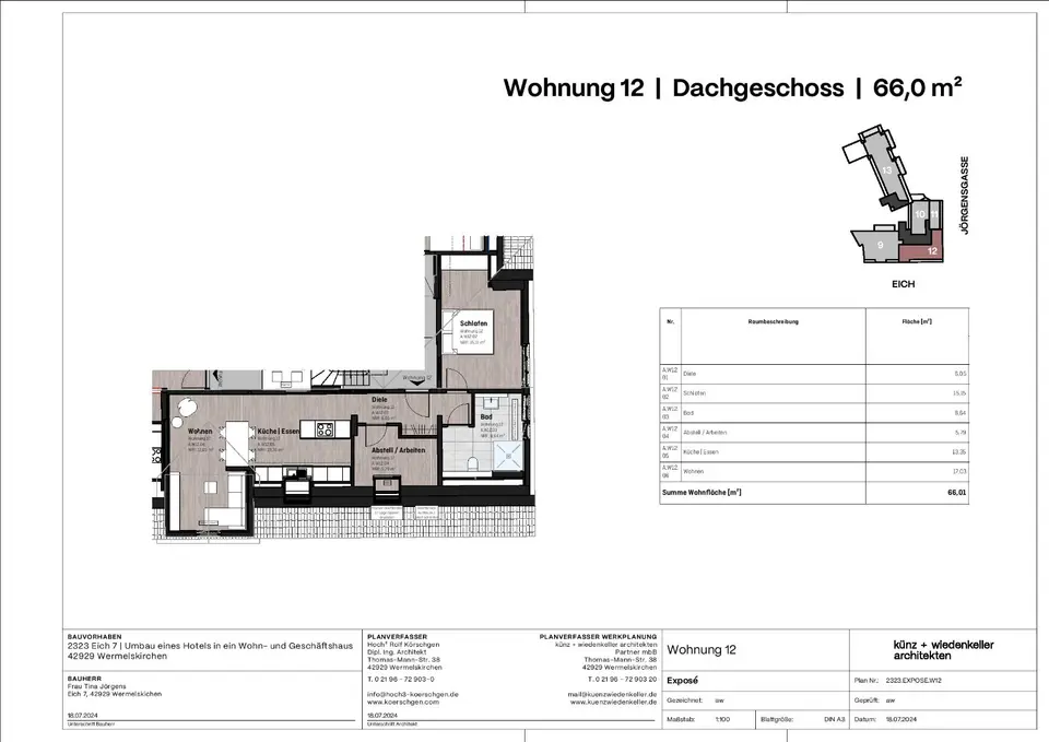 WG-Zimmer mit 55 m² in Wuppertal – Bild 8