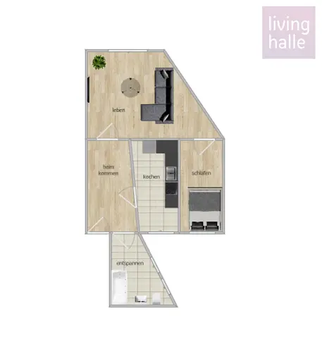 2 Zimmer Wohnung mit 49 m² in Halle (Saale) – Bild 11