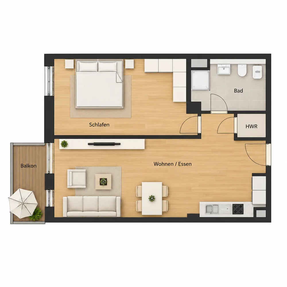 2 room apartment with 60 m² in Frankfurt am Main – Photo 8