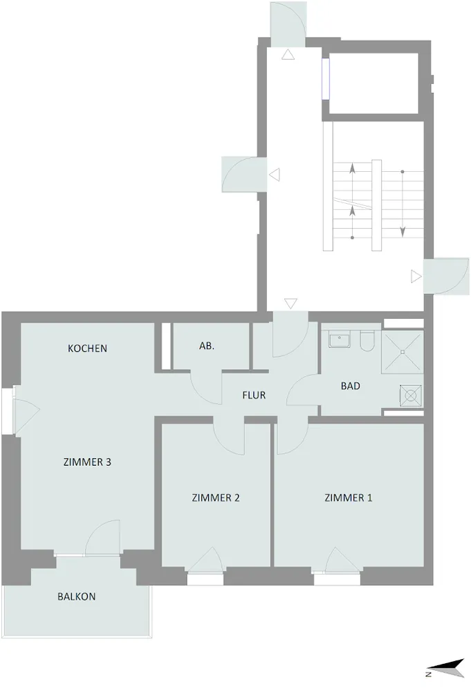 3 Zimmer Wohnung mit 76 m² in Bremen – Bild 2