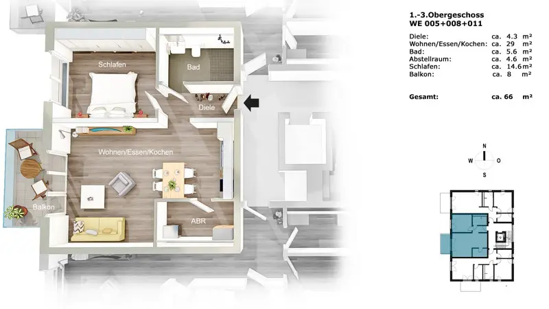 2 Zimmer Wohnung mit 63 m² in Bochum – Bild 5