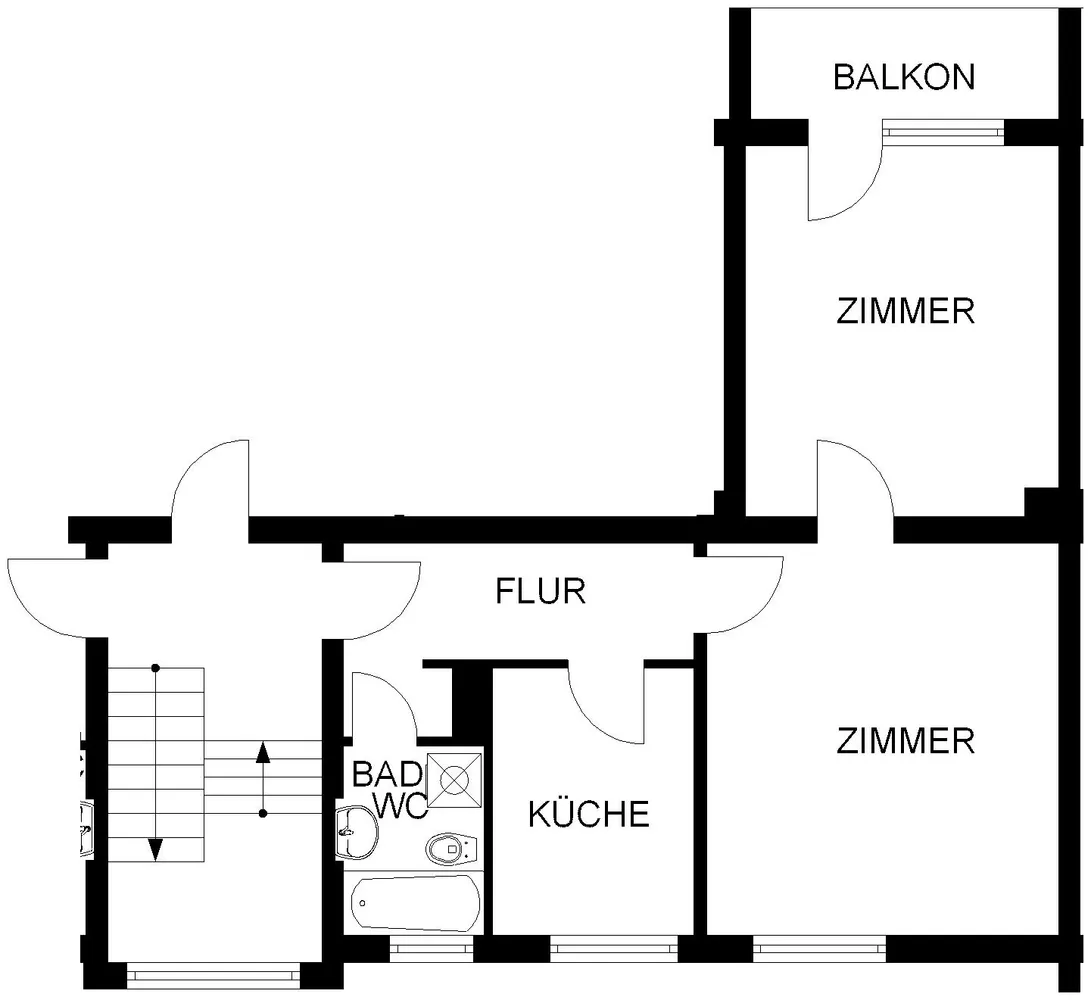 2 Zimmer Wohnung mit 50 m² in Hagen – Bild 2