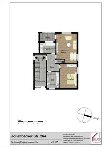 2 room apartment with 64 m² in Bielefeld – Photo 2