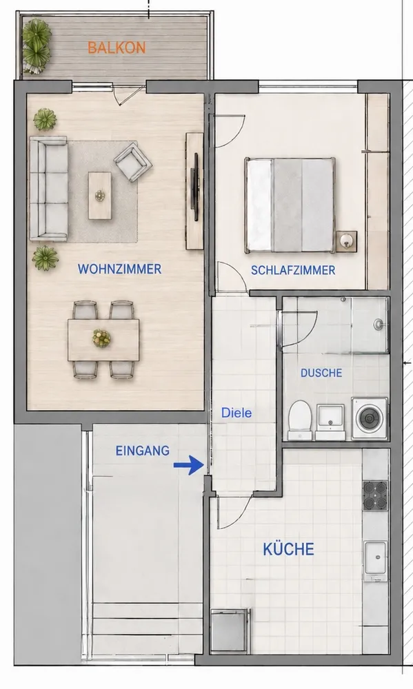 2 Zimmer Wohnung mit 70 m² in Bergisch Gladbach – Bild 12