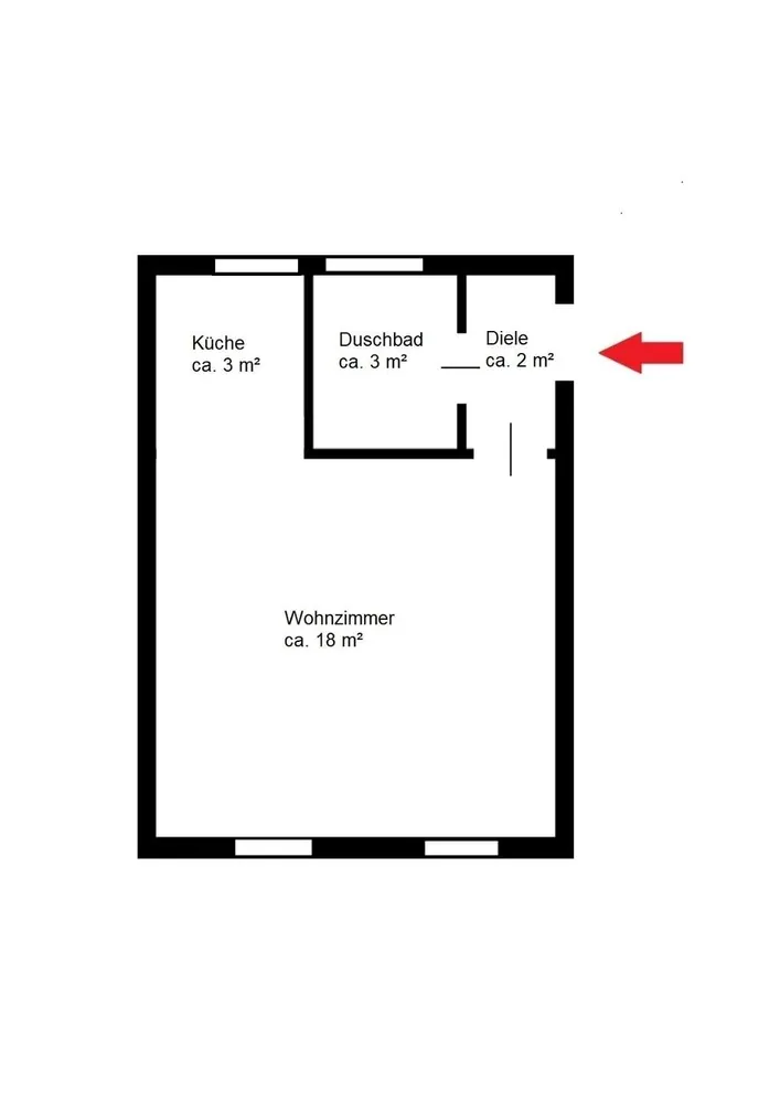 1 Zimmer Wohnung mit 26 m² in Bremen – Bild 6