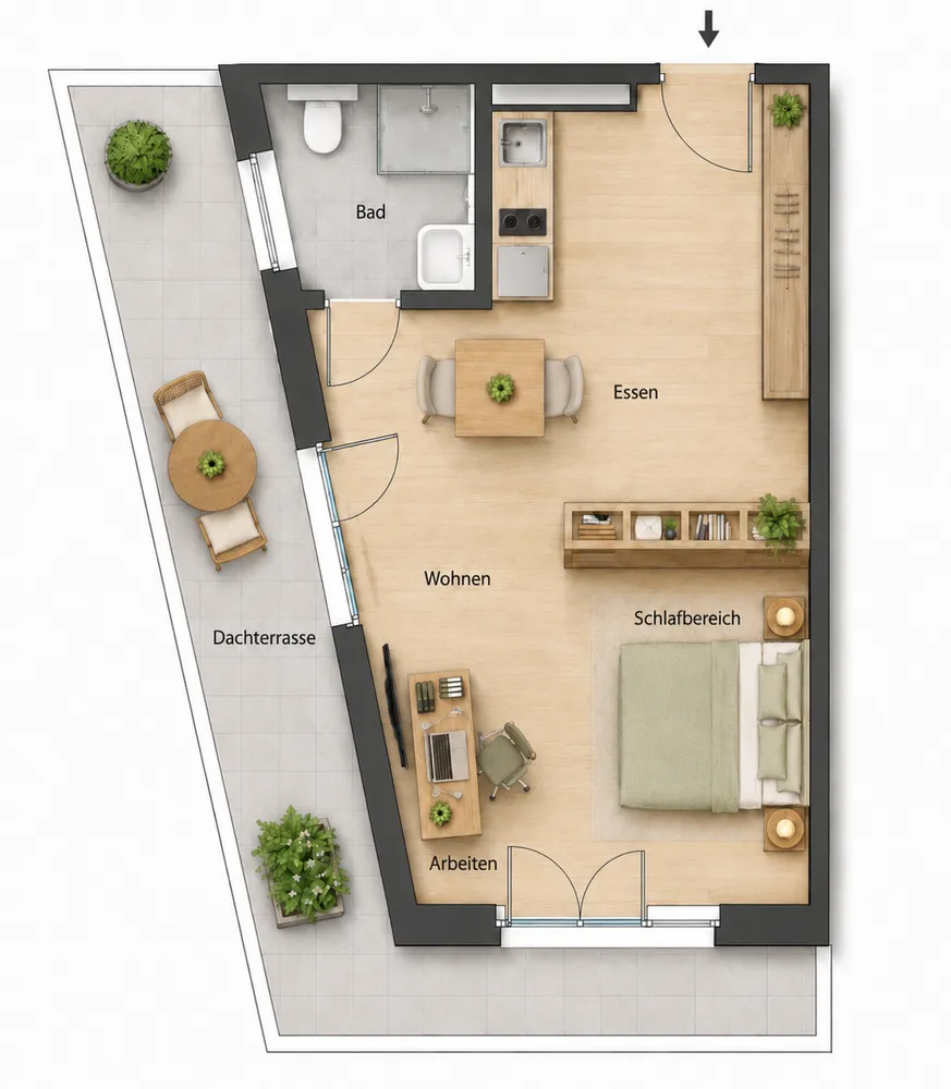 1 Zimmer Wohnung mit 35 m² in München – Bild 10