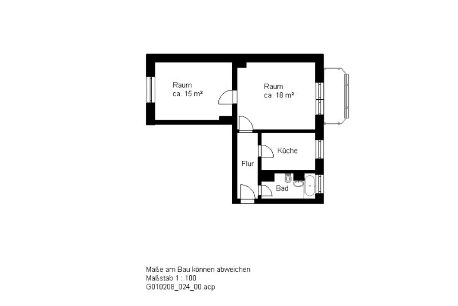 2 Zimmer Wohnung mit 49 m² in Halle (Saale) – Bild 12