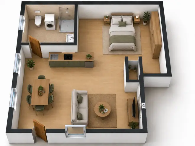 1 Zimmer Wohnung mit 89 m² in Karlsruhe – Bild 1