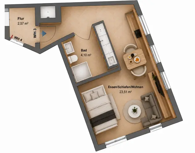 2 Zimmer Wohnung mit 30 m² in Stuttgart – Bild 5