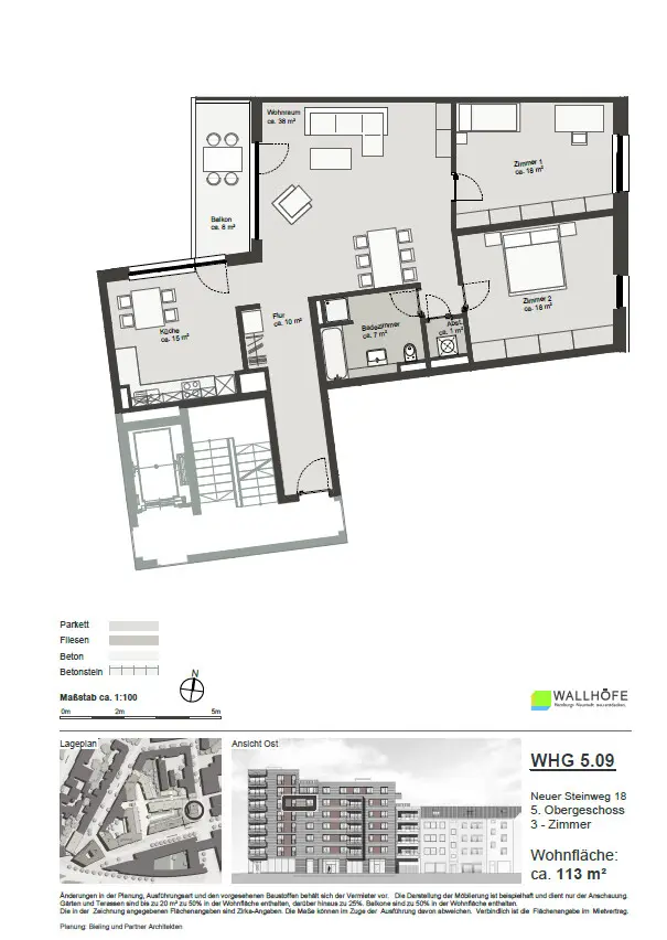 3 Zimmer Wohnung mit 113 m² in Hamburg – Bild 8