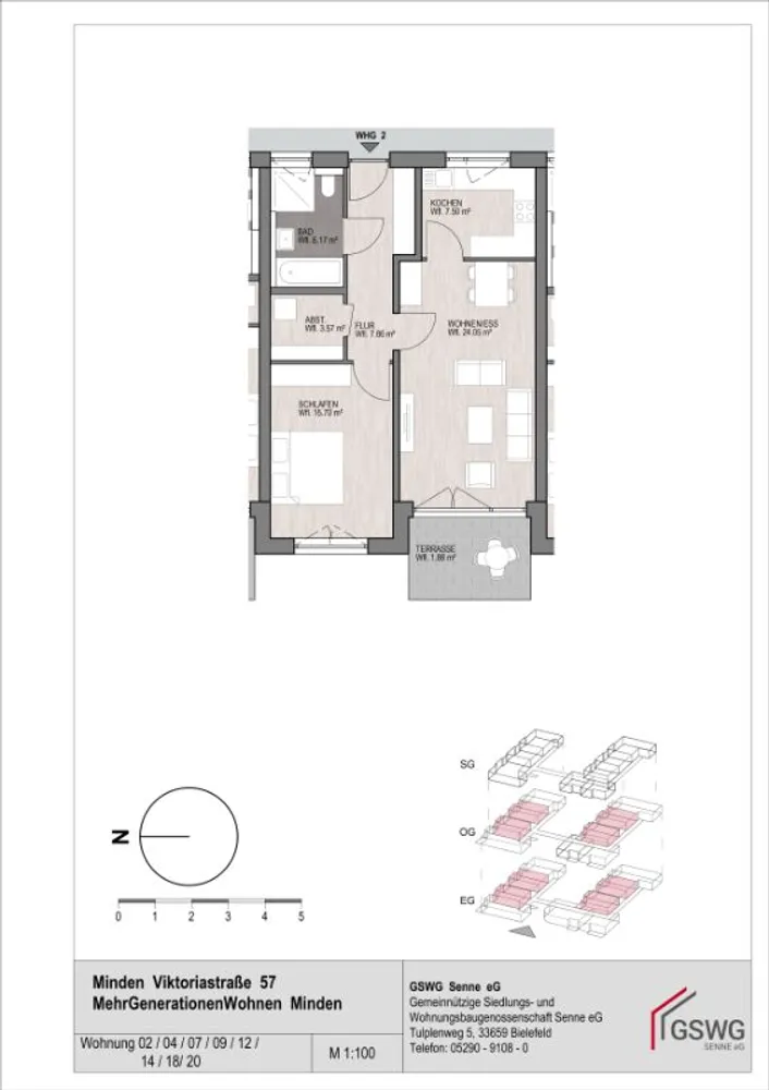 2 Zimmer Wohnung mit 67 m² in Minden – Bild 4