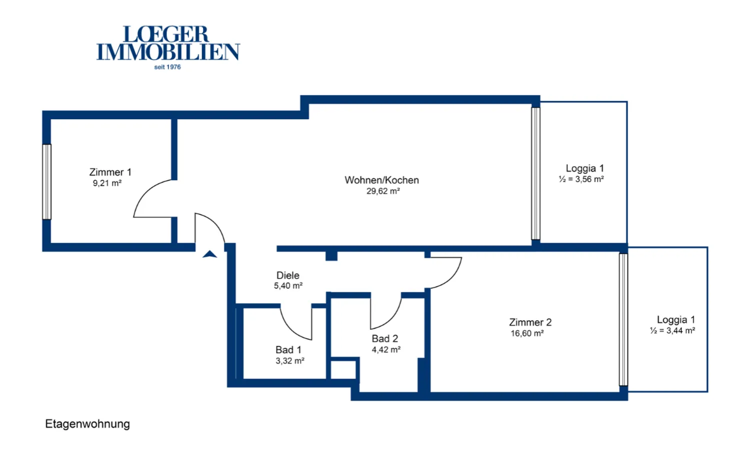 3 Zimmer Wohnung mit 76 m² in München – Bild 1