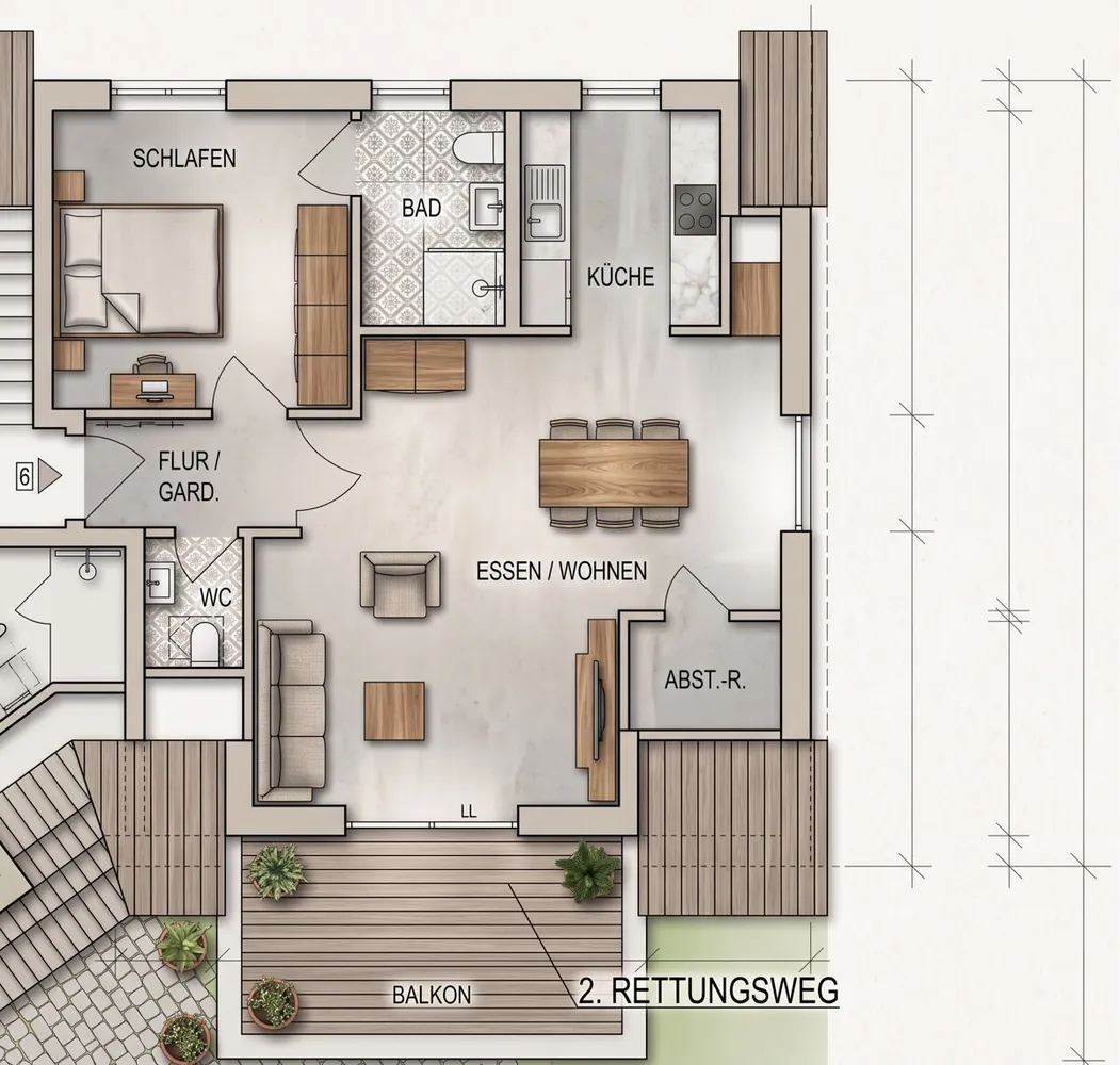 2 Zimmer Wohnung mit 62 m² in Solingen – Bild 3
