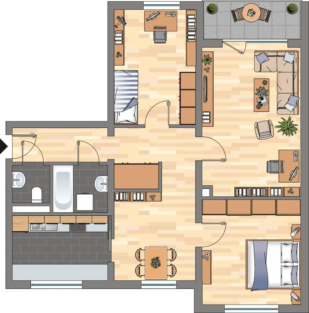 3 Zimmer Wohnung mit 81 m² in Landau in der Pfalz – Bild 2