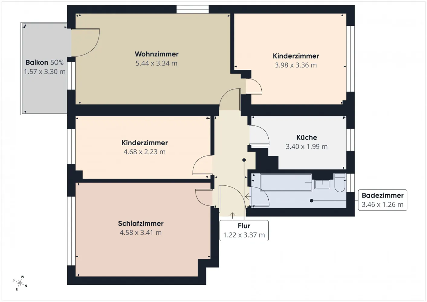 4 Zimmer Wohnung mit 74 m² in Dessau-Roßlau – Bild 2