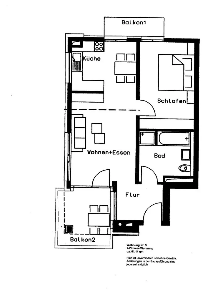 2 Zimmer Wohnung mit 61 m² in Stuttgart – Bild 3