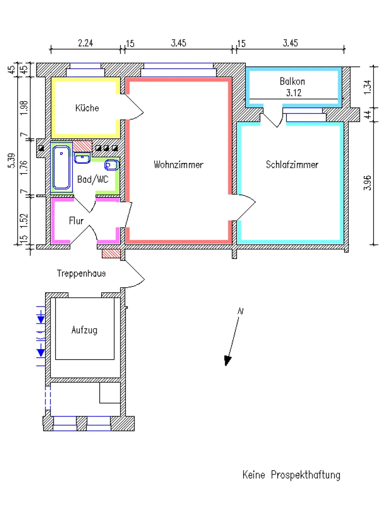 2 Zimmer Wohnung mit 45 m² in Chemnitz – Bild 2