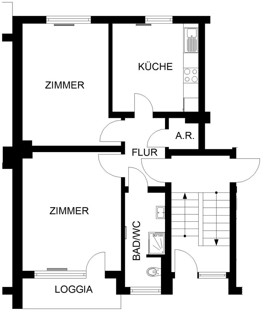 2 Zimmer Wohnung mit 60 m² in Hagen – Bild 2