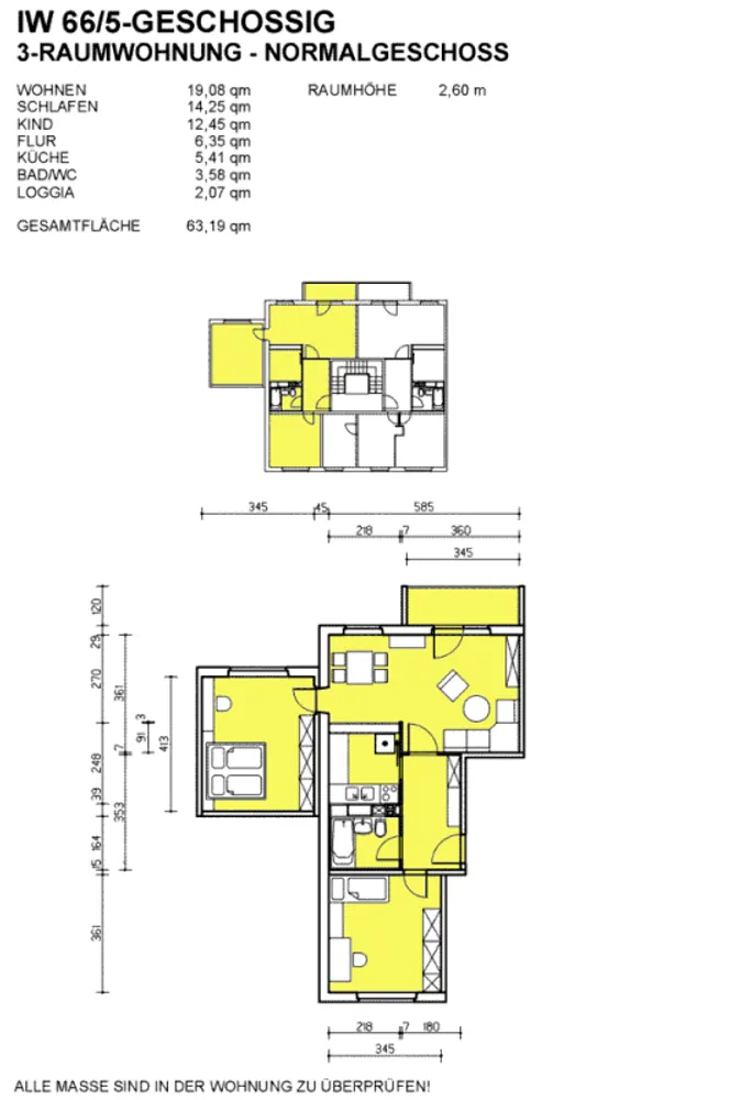 3 Zimmer Wohnung mit 63 m² in Dresden – Bild 3