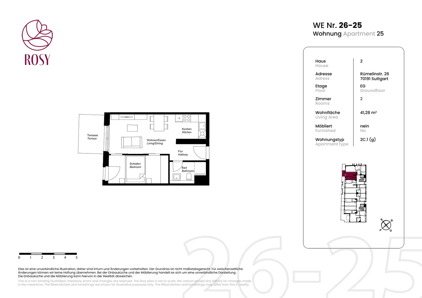 2 Zimmer Wohnung mit 41 m² in Stuttgart – Bild 8