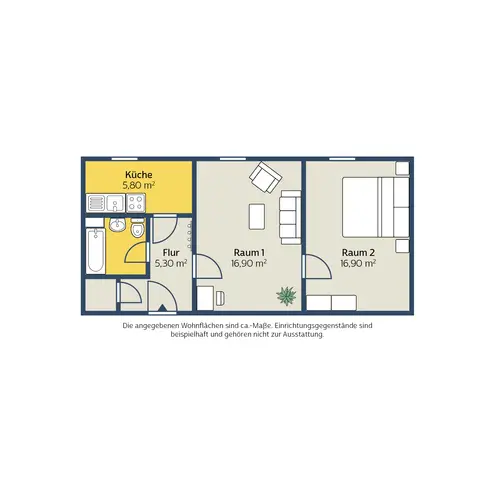 2 Zimmer Wohnung mit 53 m² in Leipzig – Bild 2