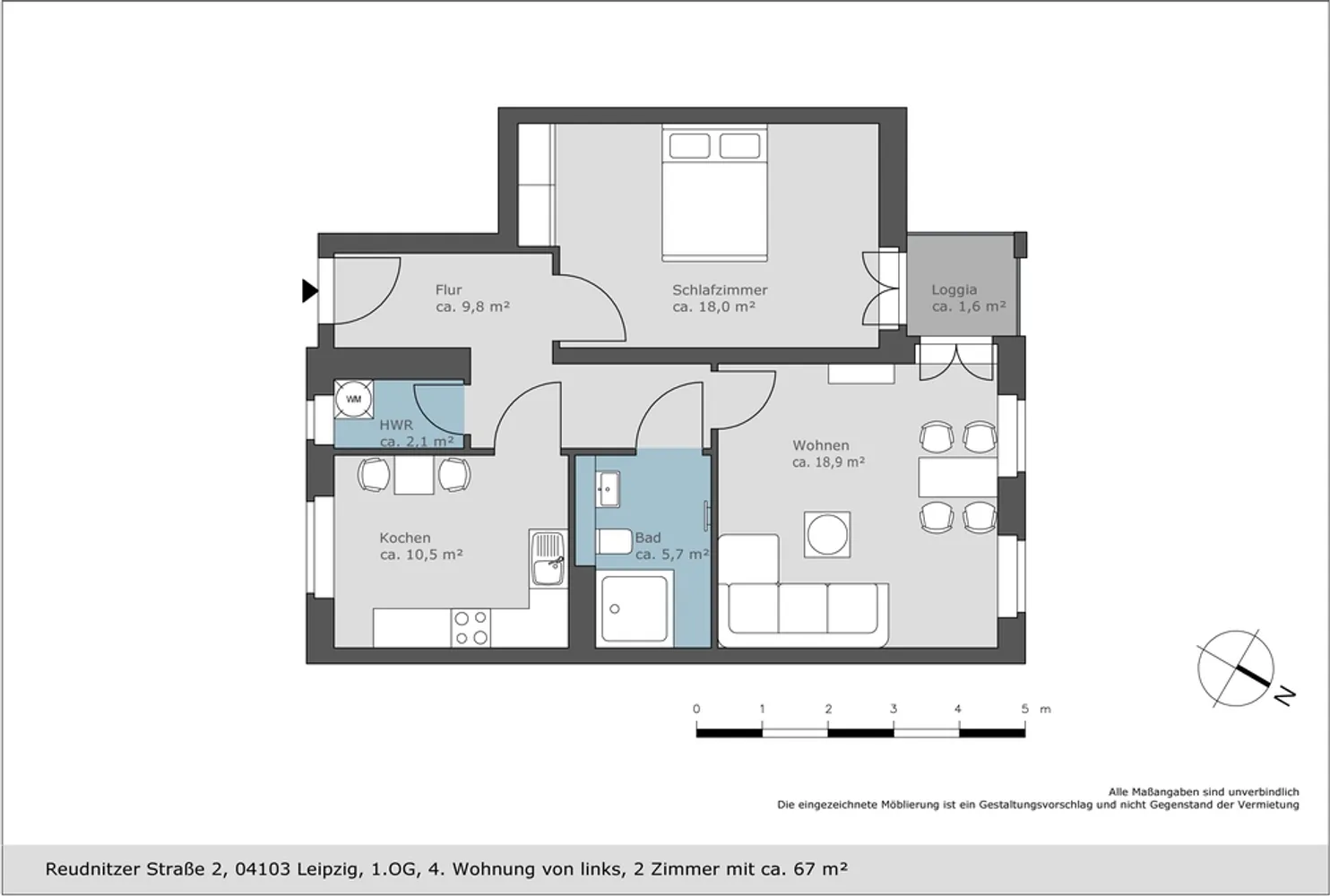 2 Zimmer Wohnung mit 67 m² in Leipzig – Bild 5