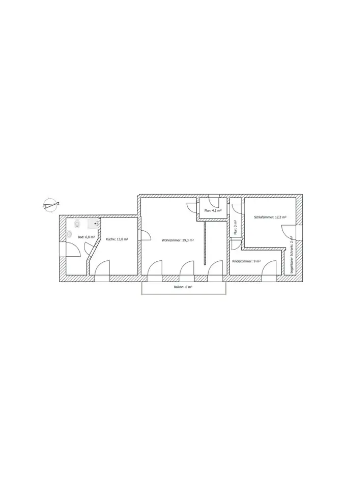 3 Zimmer Wohnung mit 81 m² in Freiberg – Bild 10