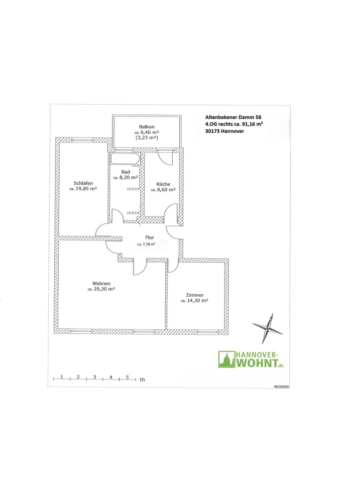 3 Zimmer Wohnung mit 91 m² in Hannover – Bild 7