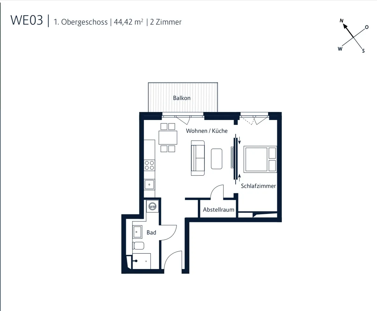 2 room apartment with 44 m² in Berlin – Photo 8