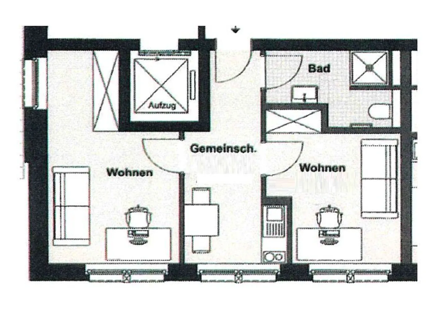 2 room apartment with 38 m² in Magdeburg – Photo 3